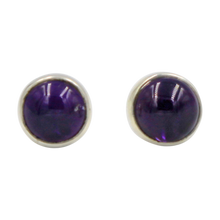 Load image into Gallery viewer, Small Round Simple Amethyst Stud Earring
