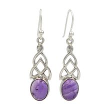 Load image into Gallery viewer, Aesthetic Celtic earrings in Amethyst
