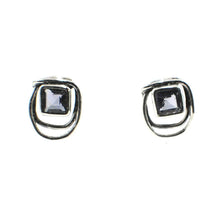 Load image into Gallery viewer, Square Swirl Stud Earring
