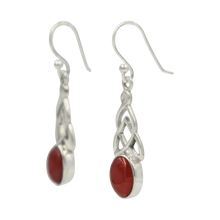 Load image into Gallery viewer, Aesthetic Celtic earrings in Carnelian 
