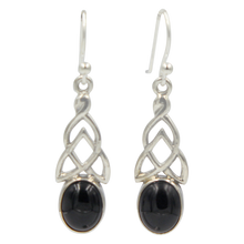 Load image into Gallery viewer, Aesthetic Celtic earrings in Black Onyx
