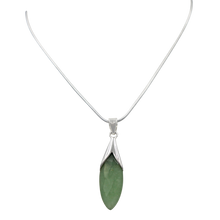 Load image into Gallery viewer, Handcrafted flower bud sterling silver Pendant with a colourful faceted large semi precious gemstone

