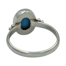 Load image into Gallery viewer, A simple and slightly ethnic ring with a large oval Turquoise which can be used for everyday wearing
