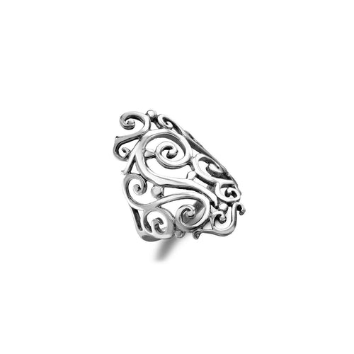 Timeless Classics Art Nouveau Sterling Silver Swirl Ring