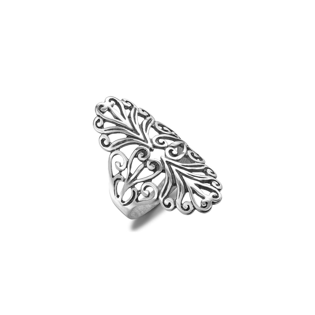 Timeless Classics Art Nouveau Sterling Silver HighvPolished Swirl Ring