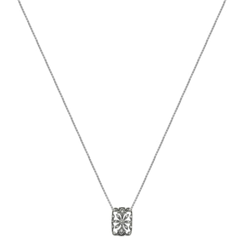 Timeless Classics Art Victoriana Sterling Silver  Petal Pendant with Crystal Studded Petals