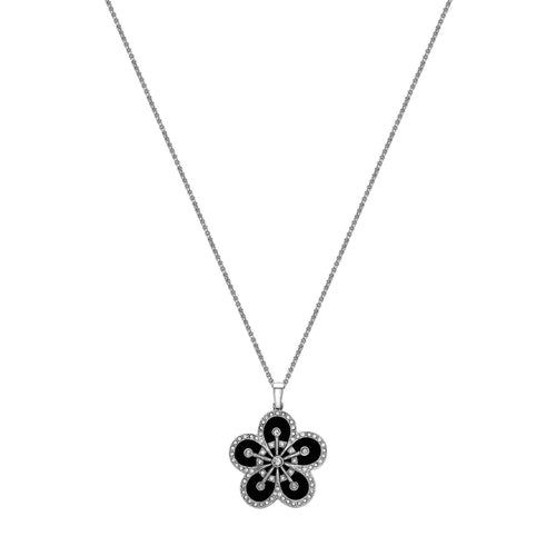Timeless Classics Art Deco Sterling Silver Floral Pendant