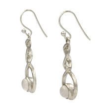 Load image into Gallery viewer, Rainbow Moonstone Earring with a Triple Infinity Design
