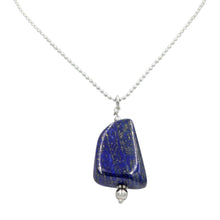 Load image into Gallery viewer, Lapis Lazuli Pendant with gold colour inclusions 
