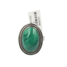 Load image into Gallery viewer, Malachite Statement Sterling Silver Ring
