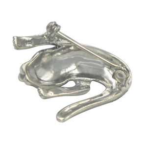 Sterling silver creative piece of brooch of an imaginary lizard.