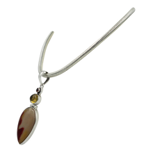 Load image into Gallery viewer, Sundari Classic design of Beautiful Mookaite statement Pendant accent with Citrine and Garnet stones
