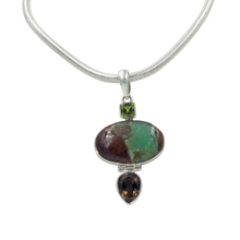 Load image into Gallery viewer, Oval-Shaped Serpentine Handcrafted Statement Pendant 
