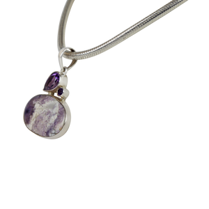Impressive and Royalistic Purple Statement Pendant with Tiffany and Amethysts Gems