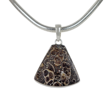 Load image into Gallery viewer, A simple Uncustomary Shape Turtella Agate Set on Sterling Silver Open Back bazel
