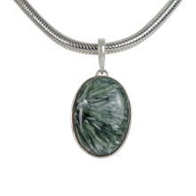 Load image into Gallery viewer, Simple Sterling Silver Seraphinite  Pendant

