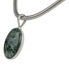 Load image into Gallery viewer, Simple Sterling Silver Seraphinite  Pendant

