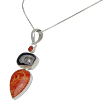 Load image into Gallery viewer, Sponge Coral Statement Pendant Accents with 3 Complementary Stones
