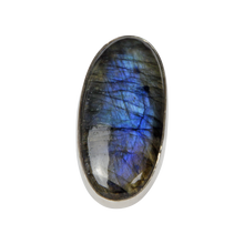 Load image into Gallery viewer, Long Oval Shaped Chunky Labradorite Sterling Silver Ring
