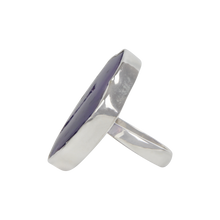 Load image into Gallery viewer, Beautiful Colour of Royal Purple Agate Sterling silver Statement Ring
