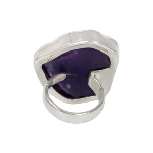 Beautiful Colour of Royal Purple Agate Sterling silver Statement Ring