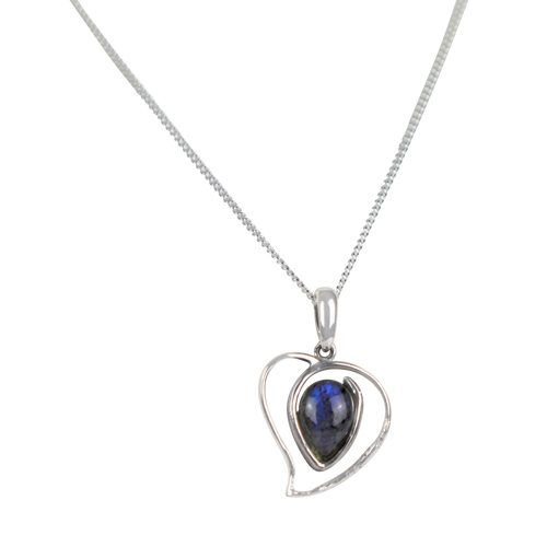 Labradorite heart pendant