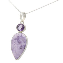Load image into Gallery viewer, Amethyst and Tiffany Stone Pendant
