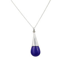 Load image into Gallery viewer, Lapis Lazuli Cone Shaped Sterling Silver Pendant
