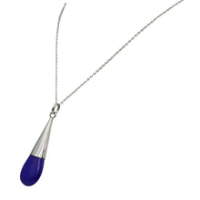 Load image into Gallery viewer, Lapis Lazuli Cone Shaped Sterling Silver Pendant
