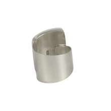 Load image into Gallery viewer, Statement misshapen rectangle ring with sterling silver
