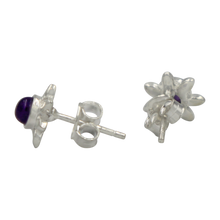 Load image into Gallery viewer, Sterling Silver Sun Shaped Stud Earring Settings
