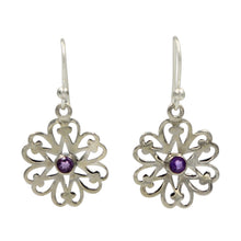 Load image into Gallery viewer, Earrings Citrine with a beautiful Petal Design
