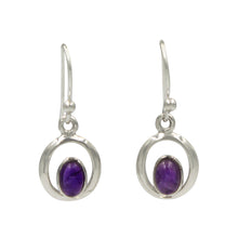 Load image into Gallery viewer, Elegant circular drop sterling silver earrings 
