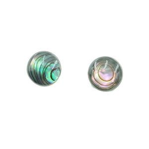 Sundari Abalone Disc Stud Earring on Sterling Silver