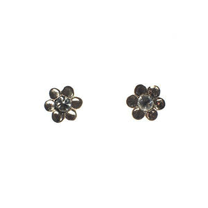 Sundari Daisy flower stud earring with a natural coloured gemstone