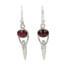 Load image into Gallery viewer, Beautifully handcrafted sterling silver drop earring accent with a cabochon gemstone
