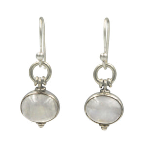 Oval Shaped simple but elegant earring with a cabochon stone