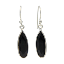 Load image into Gallery viewer, Simple faceted Sterling Silver Drop Earring

