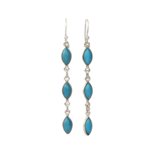 Load image into Gallery viewer, Handcrafted sequential drop earring with falling 6 gemstones

