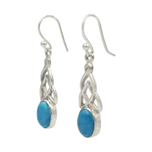 Aesthetic Celtic earrings in Turquoise