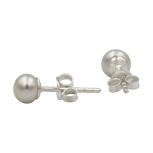 Load image into Gallery viewer, Simple Full Sphere Pearl Stud Earring

