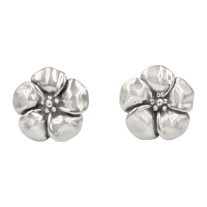 Large petal Silver Stud Earring