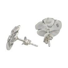 Load image into Gallery viewer, Large petal Silver Stud Earring
