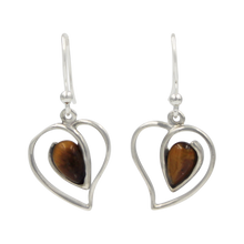 Load image into Gallery viewer, A lovely Sundari heart earring accent with a beautiful cabochon stone
