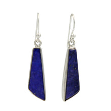 Load image into Gallery viewer, Art Deco Lapis Lazuli EarringSimple Art Deco Lapis Lazuli Earring
