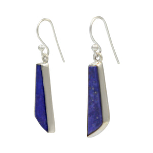 Simple Art Deco Lapis Lazuli Earring