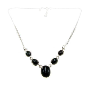 Oval necklace Black Onyx