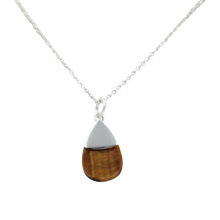Load image into Gallery viewer, Teardrop necklace Tigers Eye

