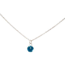 Load image into Gallery viewer, Sterling Silver Necklace with a fine Faceted Zirconia
