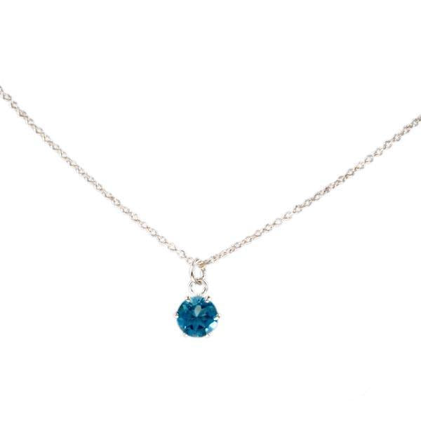 Sterling Silver Necklace with a fine Faceted Zirconia